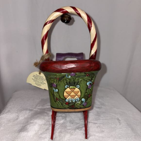 Jim Shore Christmas “Jingle All The Way” Sleigh With 3 Ornaments - Picture 4 of 16